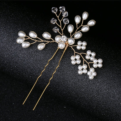 Handmade Pearl Hairpin Bridal Headpiece Wedding Hair Accessory