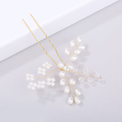Handmade Pearl Hairpin Bridal Headpiece Wedding Hair Accessory