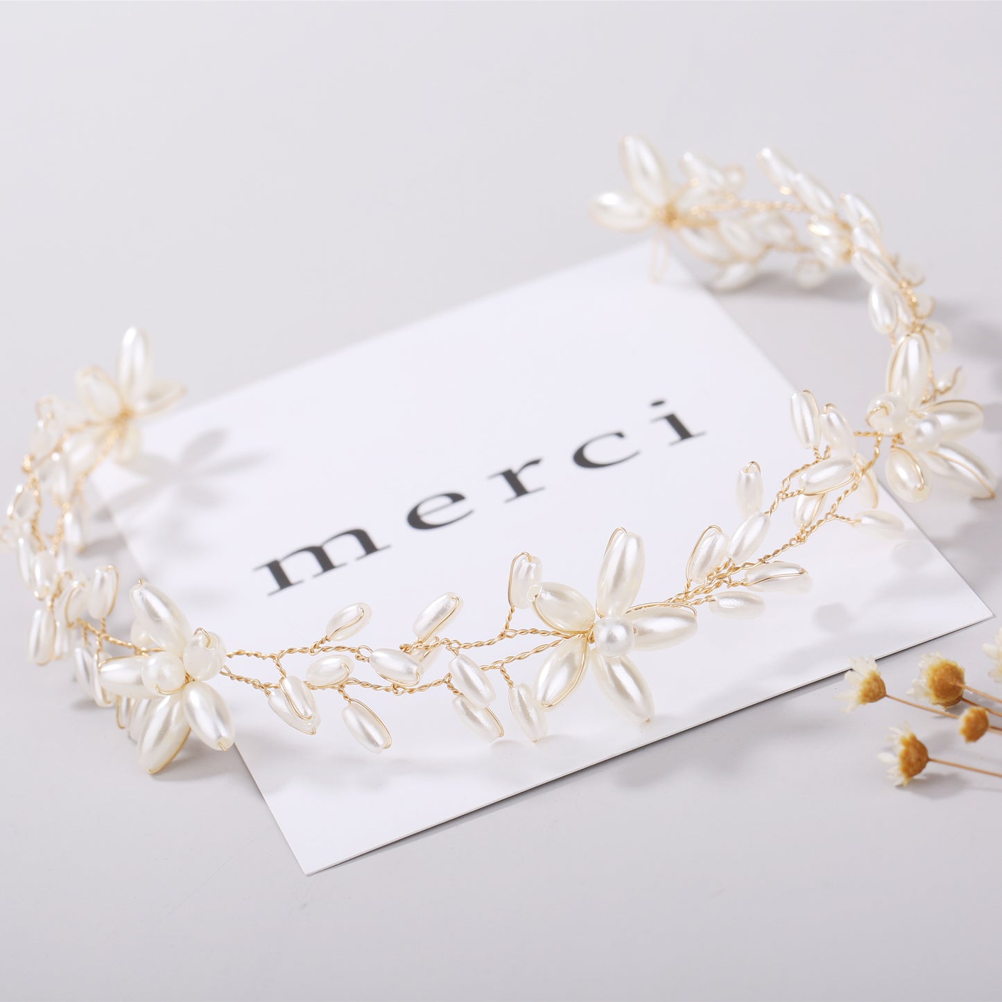 Pearl Twist Handmade Bridal Headband Elegant Hairpiece
