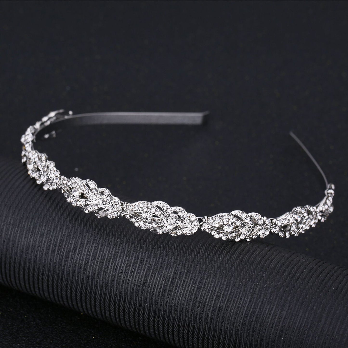 Trendy Rhinestone Crown Headband Fashion Bridal Accessory