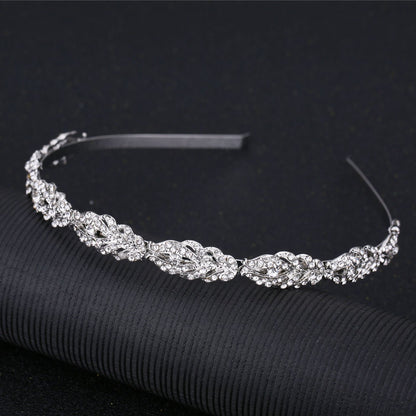 Trendy Rhinestone Crown Headband Fashion Bridal Accessory
