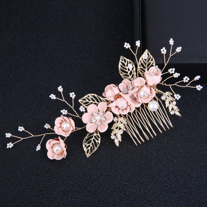 Floral Hair Combs Elegant Wedding Party Kids Accessory