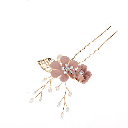 Bridal Blue Flower Hairpin Forest Inspired Wedding Hairpiece