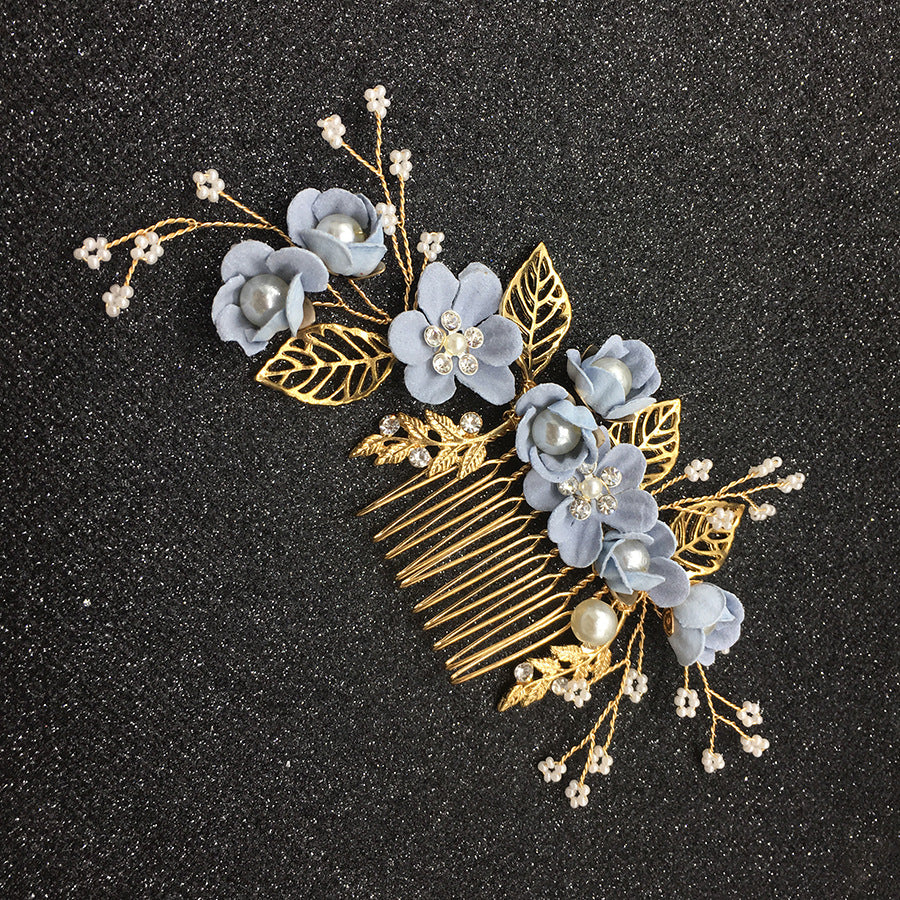 Floral Hair Combs Elegant Wedding Party Kids Accessory