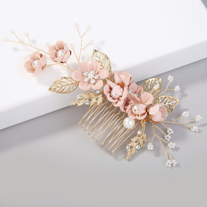Bridal Blue Flower Hairpin Forest Inspired Wedding Hairpiece