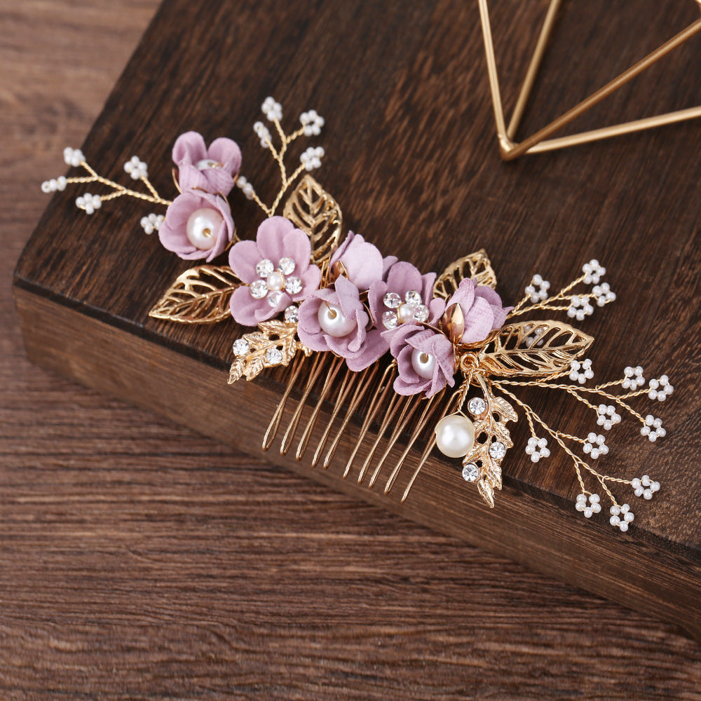 Floral Hair Combs Elegant Wedding Party Kids Accessory