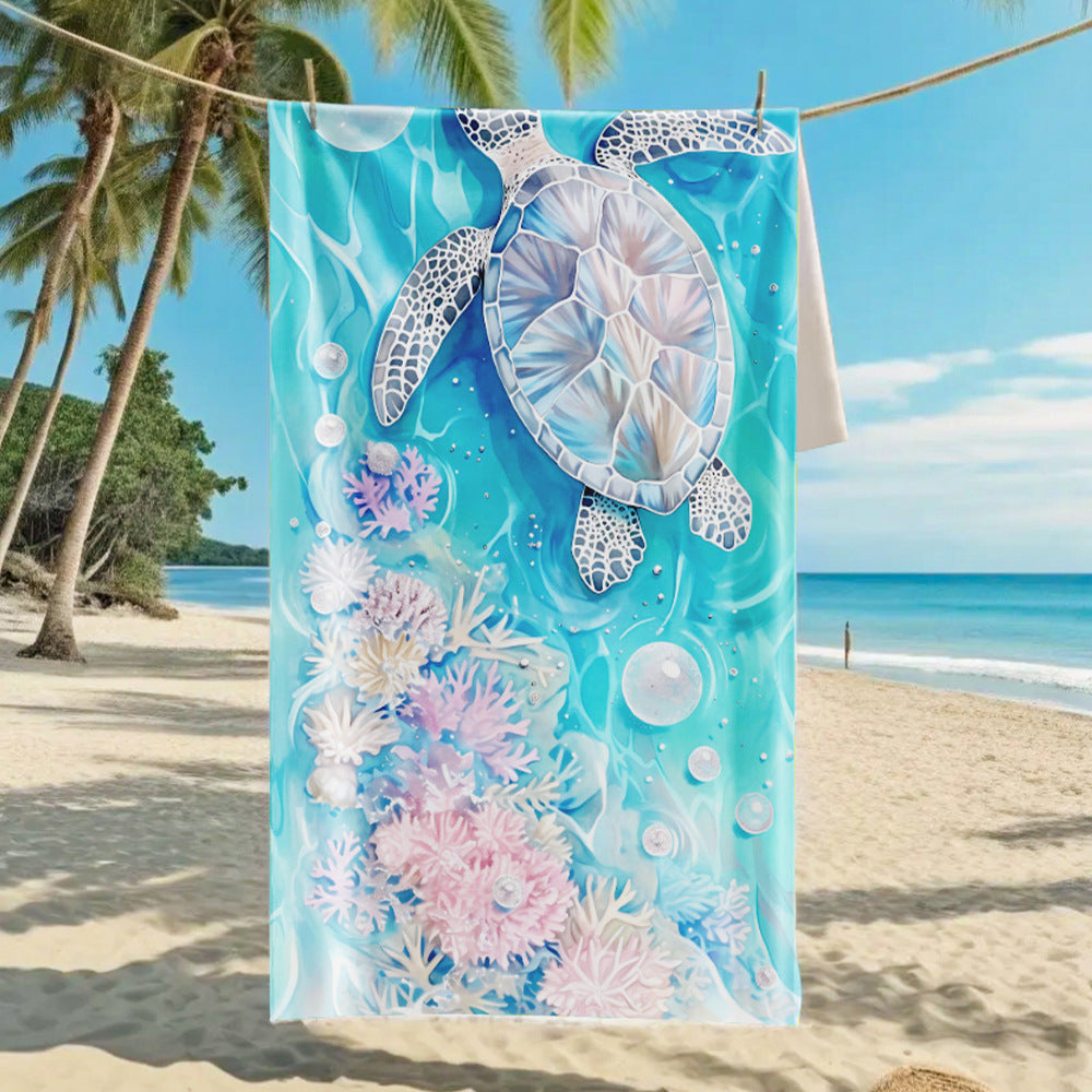 Ultra-Fine Microfiber Beach Towel Quick-Dry Bath Towel