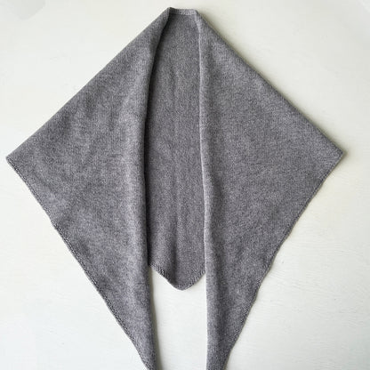 5% Cashmere Wool Knit Triangle Scarf Elegant Warm Shawl