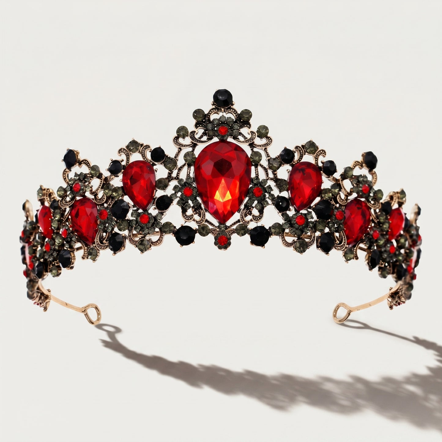Baroque Vintage Bride Crystal Crown Hair Accessory for Weddings and Parties
