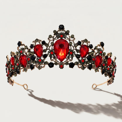 Baroque Vintage Bride Crystal Crown Hair Accessory for Weddings and Parties