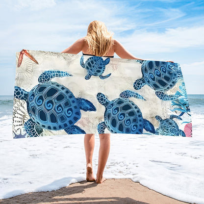 Ultra-Fine Microfiber Beach Towel Quick-Dry Bath Towel