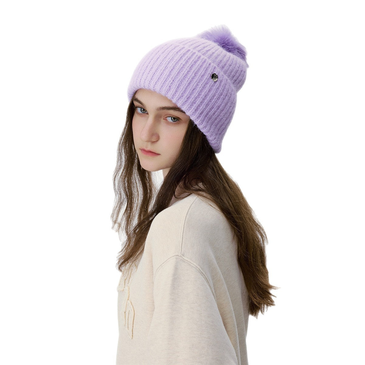 Trendy Solid Color Knit Beanie with Pom-Pom for Unisex