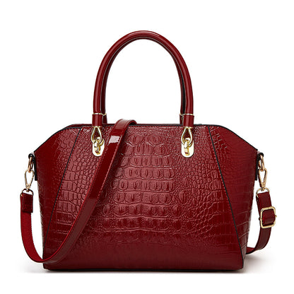 Fashionable Crocodile Pattern Tote Bag Women's PU Leather All-Season