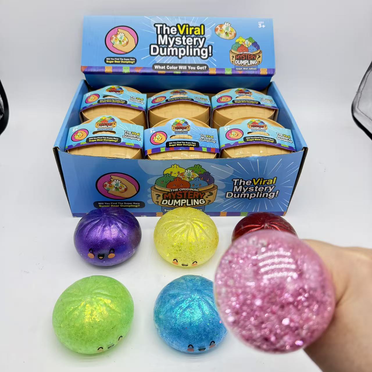 Dumpling Squishy Toy Smiley TPR Stress Relief