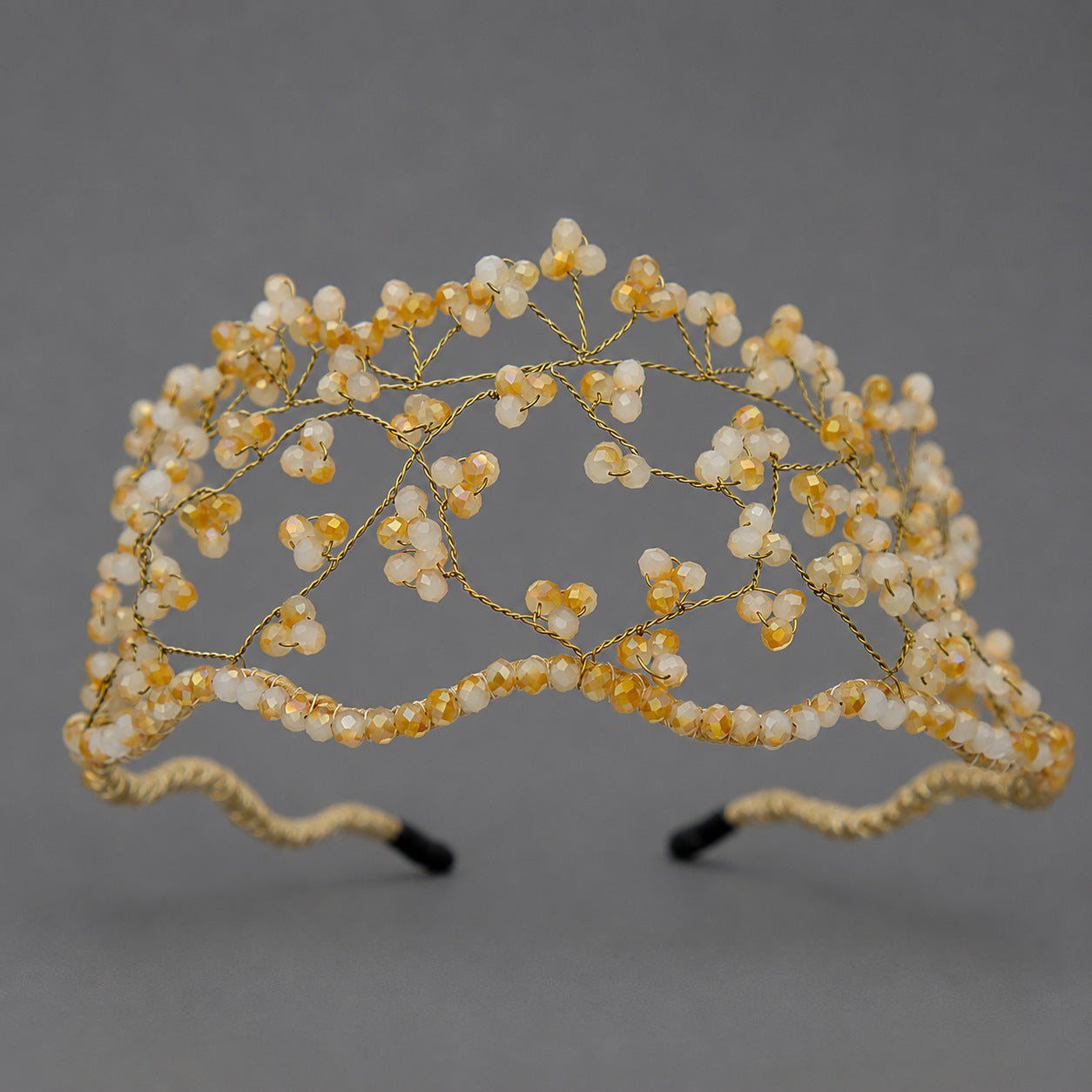 Handcrafted Crystal Beaded Headband Elegant Hair Accessory