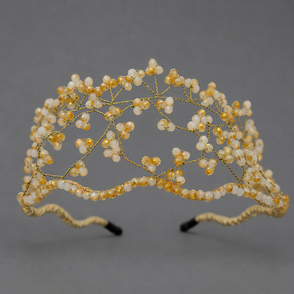 Handcrafted Crystal Beaded Headband Elegant Hair Accessory