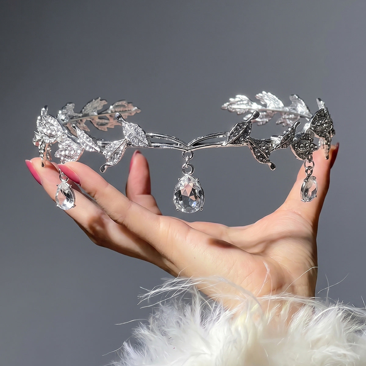 Crystal Crown Headband for Weddings and Parties