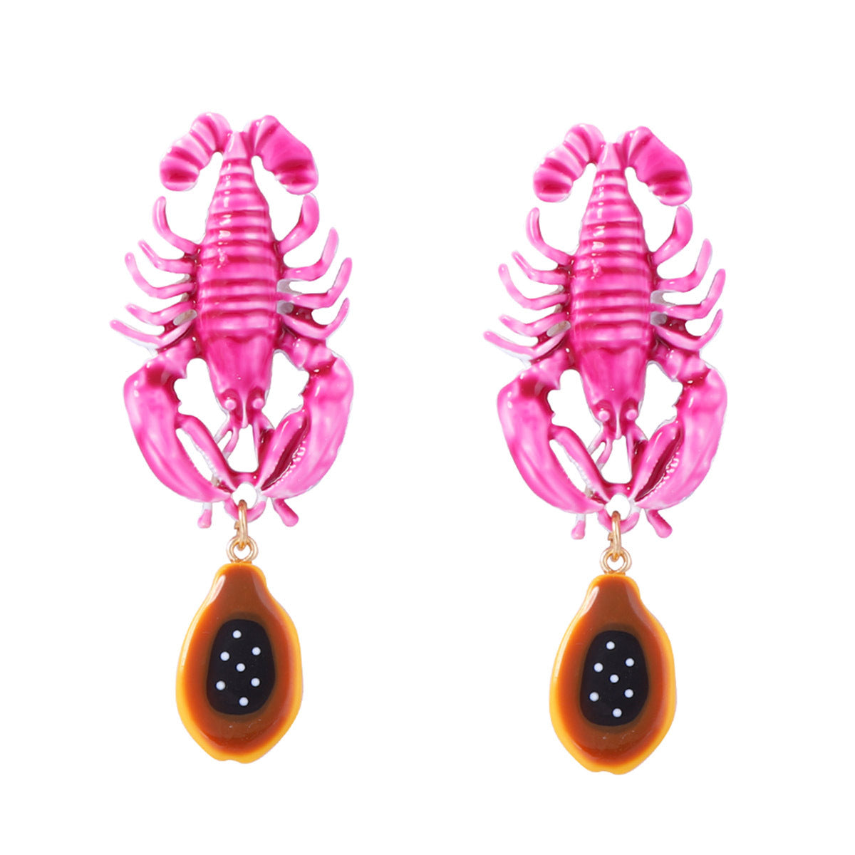 Earrings With Lobster Pendant Lightweight Resort Casual