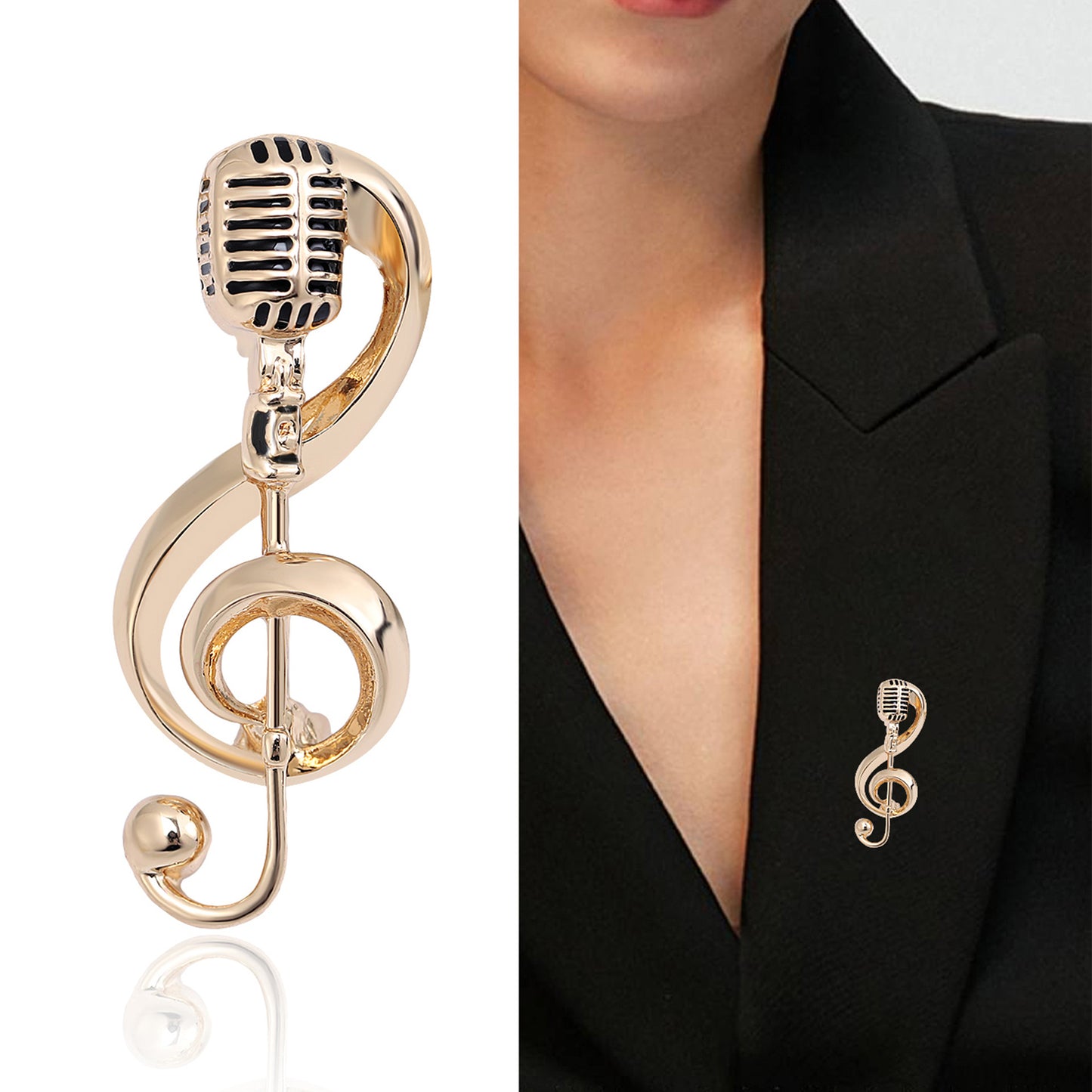 Musical Note Brooch Fashion Accessory Stylish Jewelry