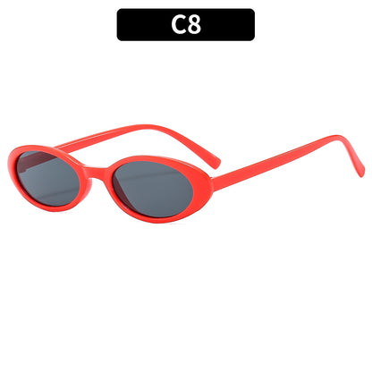 Retro Vintage Oval Sunglasses Stylish Outdoor Eyewear