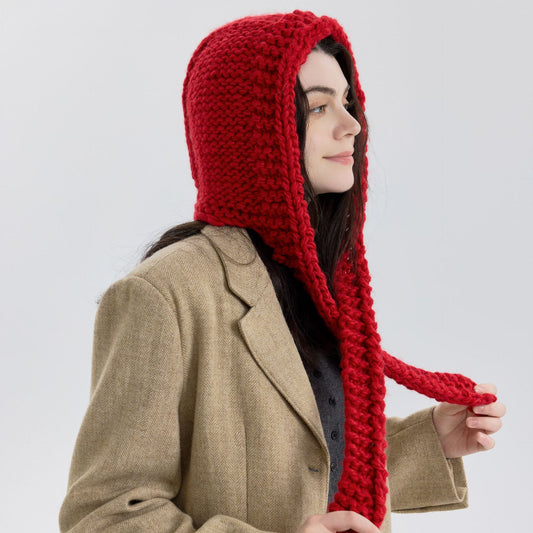 Fashionable Hand-Knitted Warm Beanie With Adjustable Strap