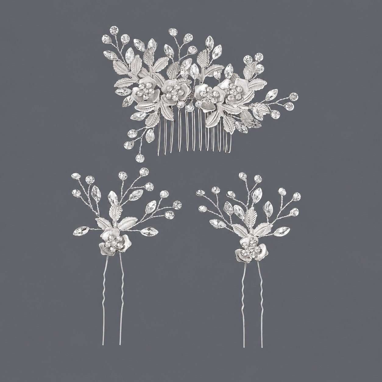 Elegant Handmade U-Shaped Hairpins with Rhinestones for Weddings