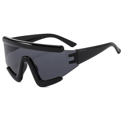 Trendy Oversized Cycling Sunglasses UV400 Protection Fashionable Eyewear