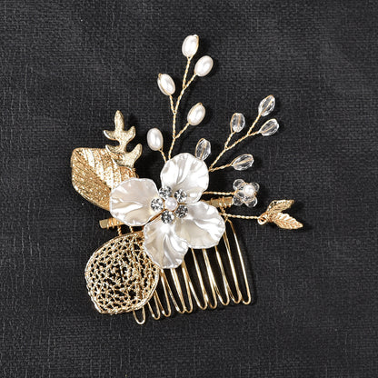 Gold Leaf Bridal Hair Comb Wedding Hair Accessory