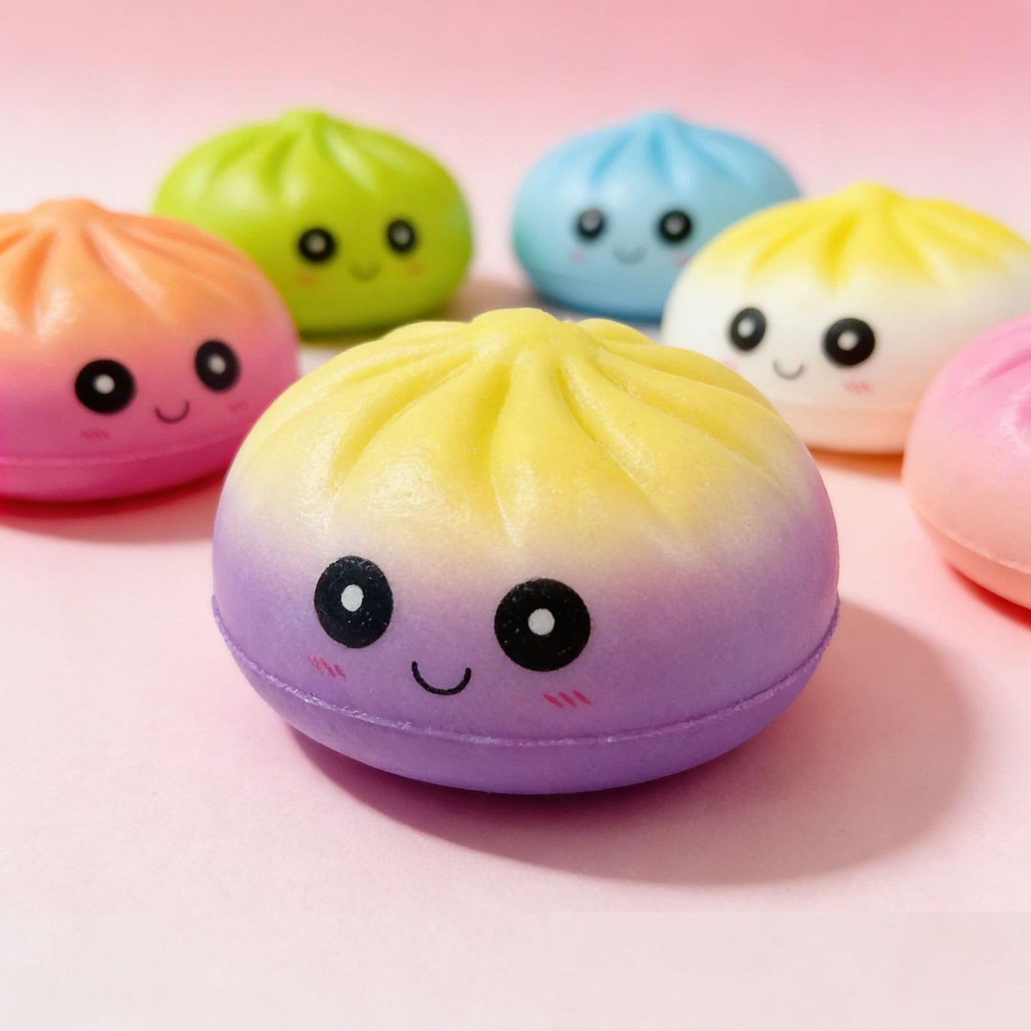 Dumpling Squishy Toy Smiley TPR Stress Relief
