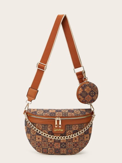 Trendy Floral Cork Crossbody Bag for Women