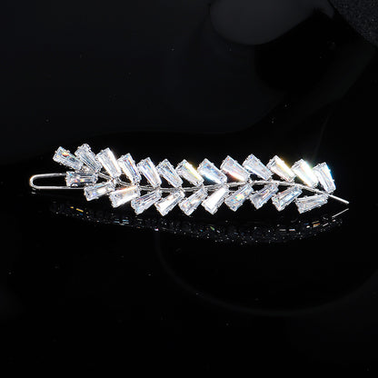 Elegant Rhinestone Hair Clips with Metal Side Pins