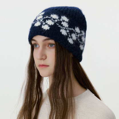 Retro Jacquard Knit Beanie Hat for Men and Women