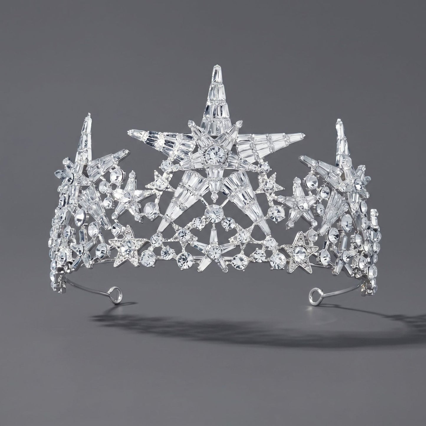 Luxury Rhinestone Princess Crown Headpiece for Birthdays and Weddings