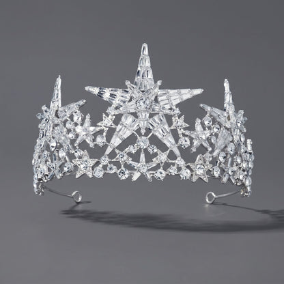 Luxury Rhinestone Princess Crown Headpiece for Birthdays and Weddings