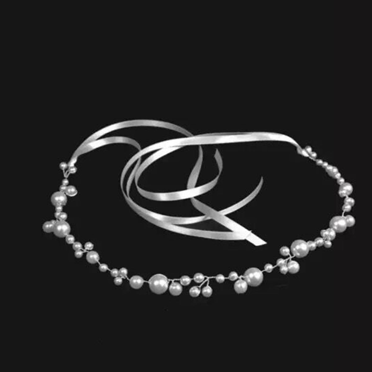 Trendy Pearl Minimalist Bridal Headband Hairpiece