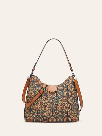 Vintage Ethnic Style Cork Shoulder Bag