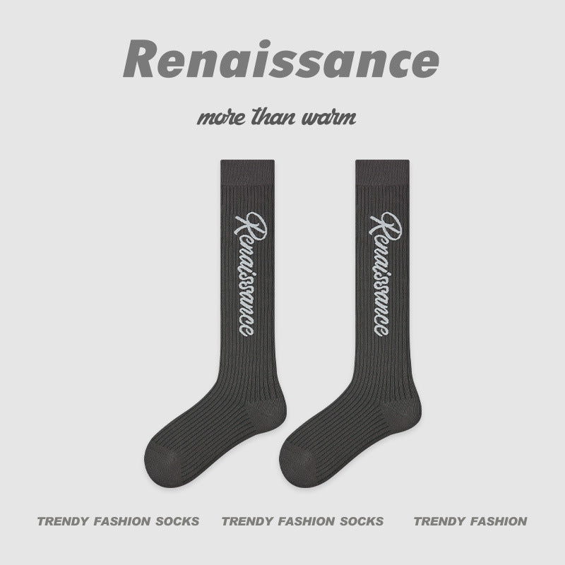Socks Renaissance Striped Cotton Blend Mid Calf