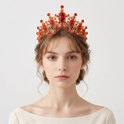 Baroque Style Crystal Crown for Weddings and Parties