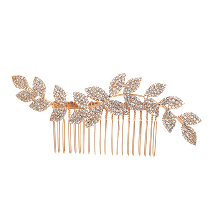 Wave Design Bridal Hair Comb with Rhinestone Accents
