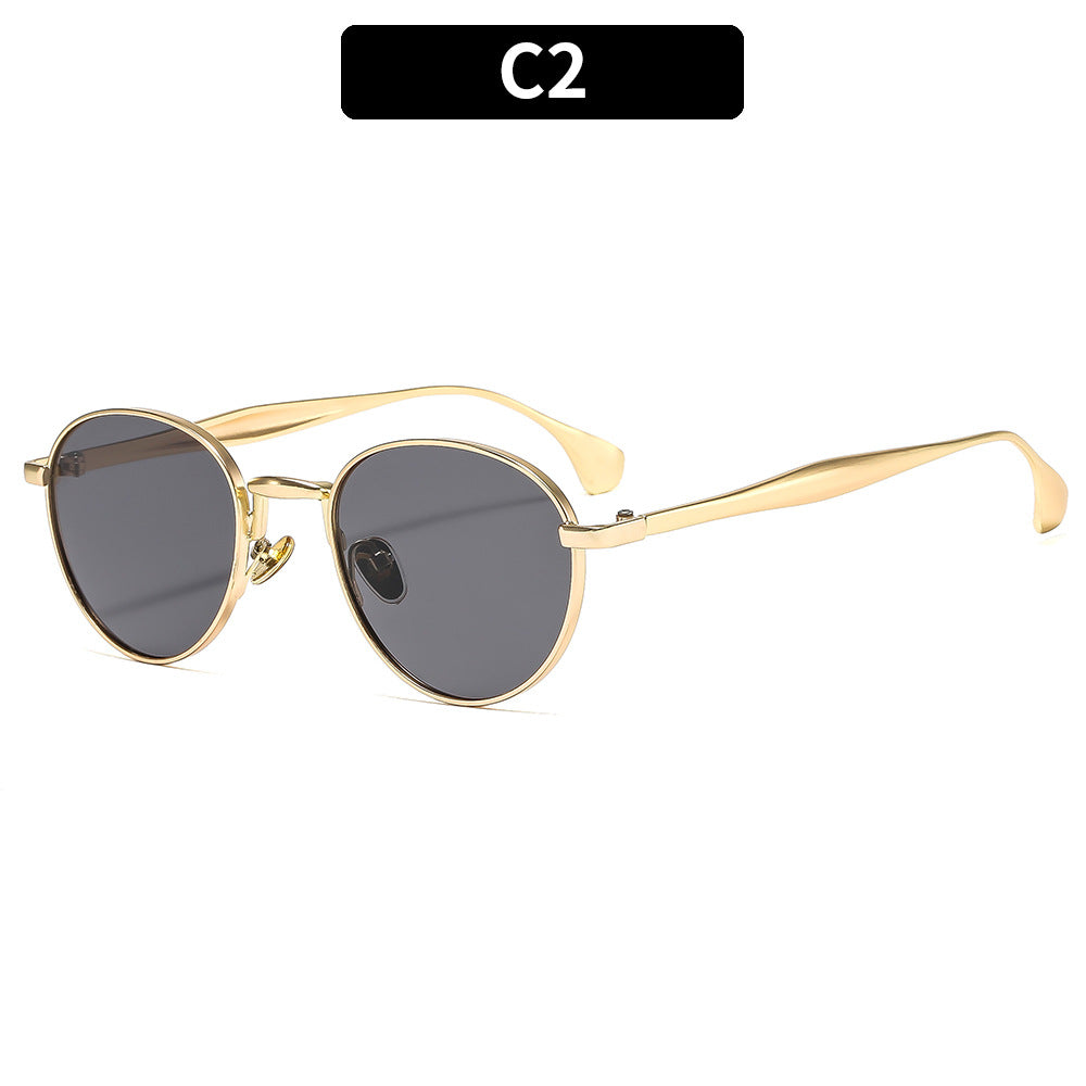 New Metal Round Frame Sunglasses Stylish UV400 Protection