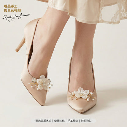 Versatile DIY Shoe Buckles Flower Embellishments For All Footwear