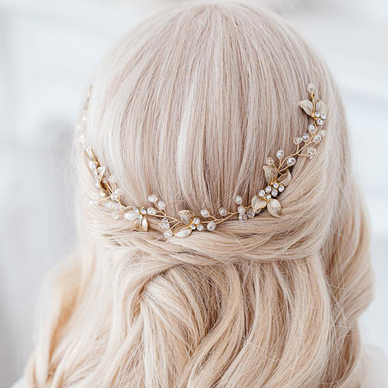 Handmade Gold Twist Comb New Bride Hair Accessory