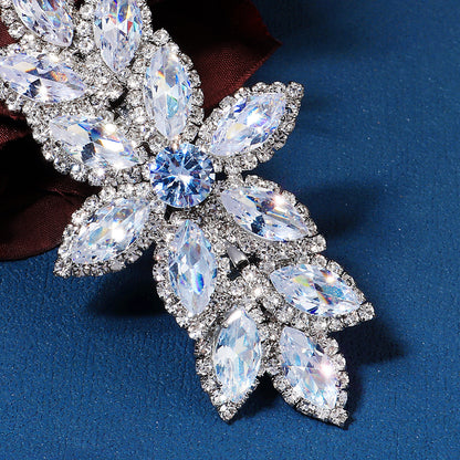 Elegant Flower Design Rhinestone Hair Clip For Women