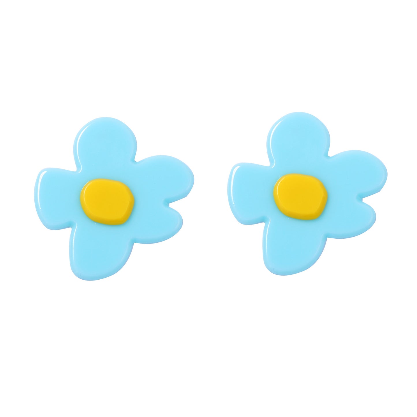 Acrylic Cartoon Flower Stud Earrings Lightweight Commuter