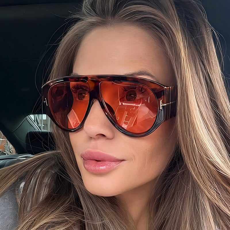 Fashionable Oversized T-Shaped Unisex UV400 Sunglasses