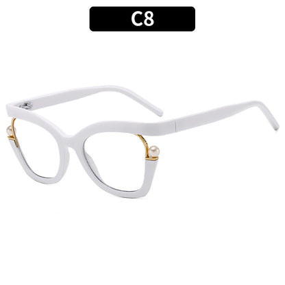 Colorful Pearl Decorative Blue Light Blocking Glasses for Women