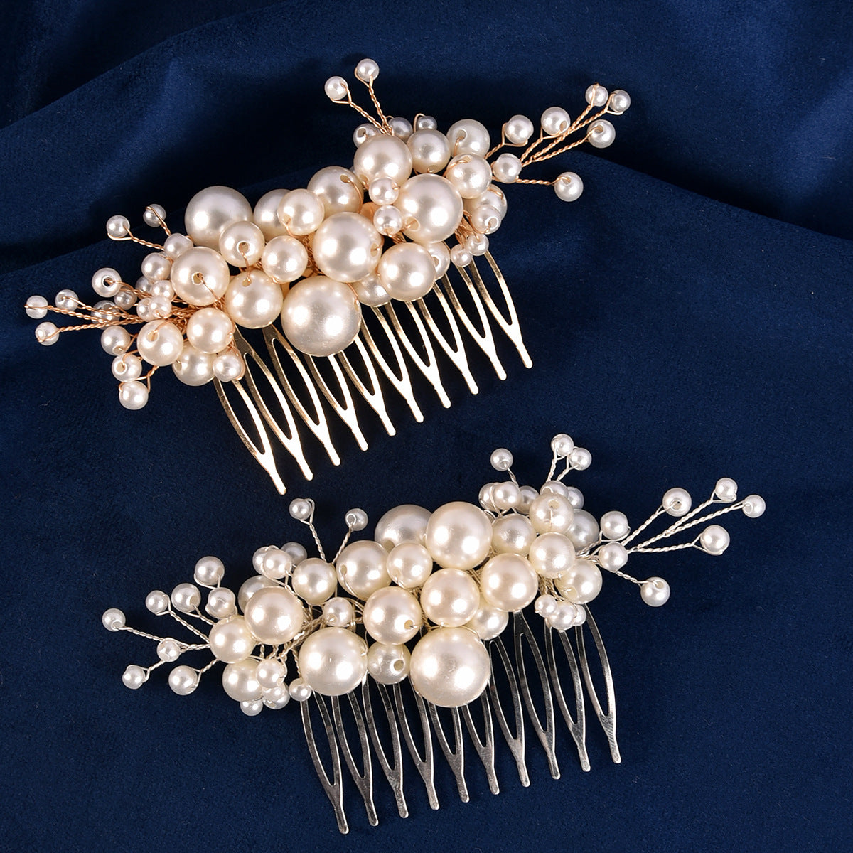 Handcrafted Pearl Side Comb Wedding Hair Accessory