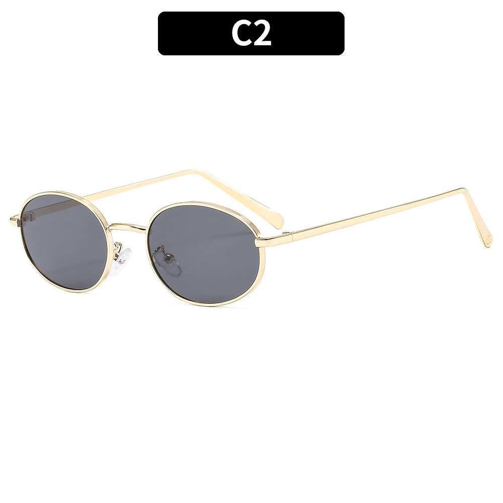 Retro Oval Hip Hop Fashion Sunglasses UV400 Outdoor Shades