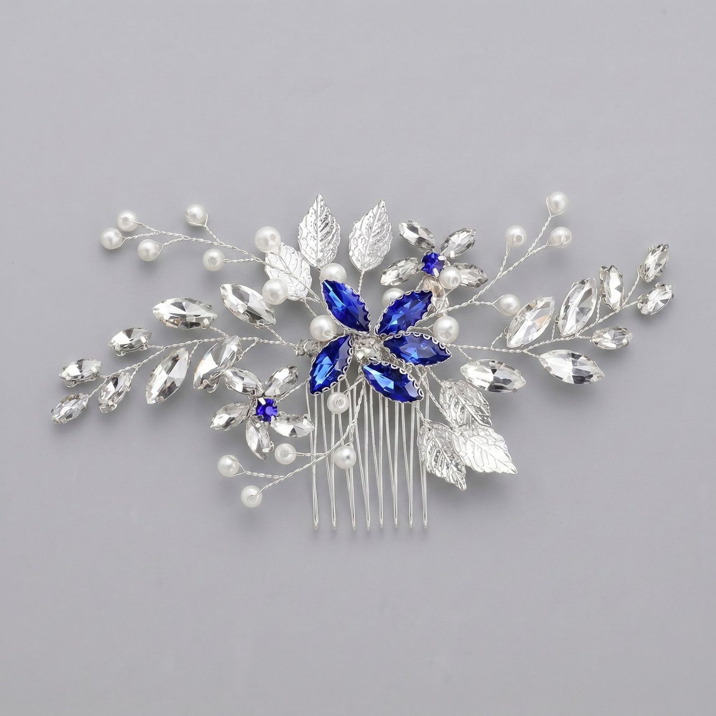 Exquisite Pearl and Crystal Flower Headpiece for Bridal Photoshoots