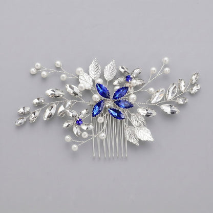 Exquisite Pearl and Crystal Flower Headpiece for Bridal Photoshoots